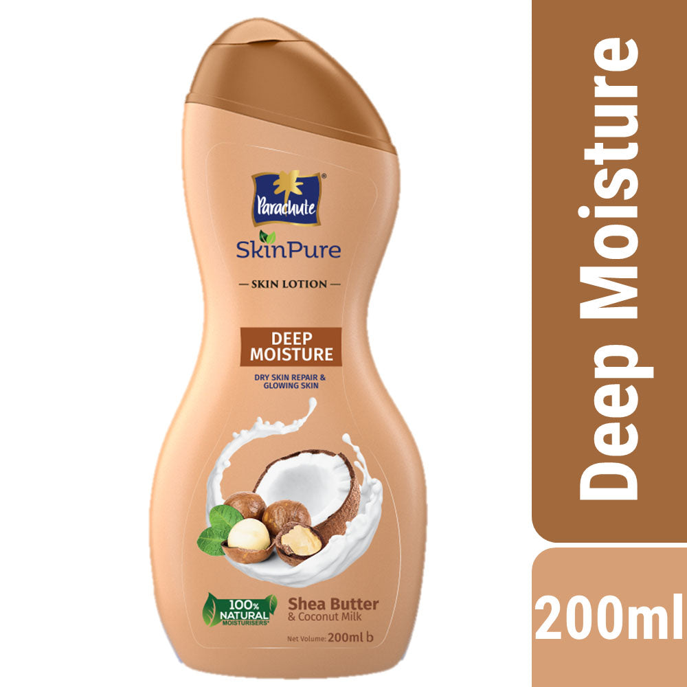 Parachute SkinPure Deep Moisture Lotion 200ml (Free Petroleum Jelly 50ml)