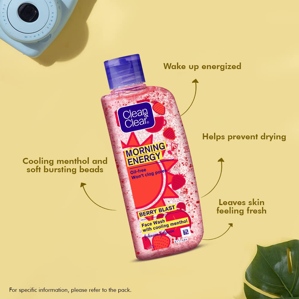 Clean & Clear Morning Energy Berry Blast Face Wash (50ml)