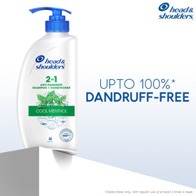Head & Shoulders 2-in-1 Cool Menthol Anti Dandruff Shampoo + Conditioner for Women and Men (650ml)
