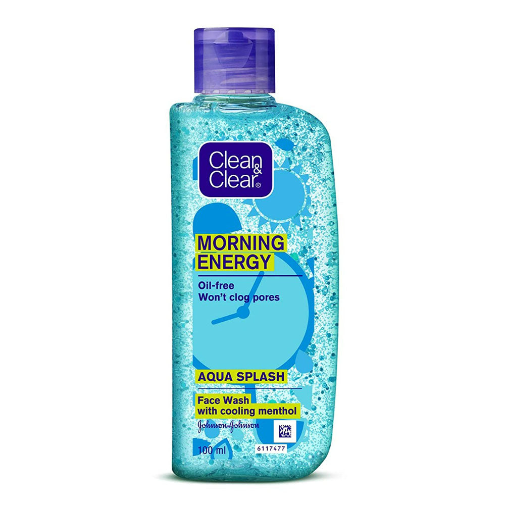 Clean & Clear Morning Energy Face Wash with Cooling Menthol (100ml) - Aqua Splash