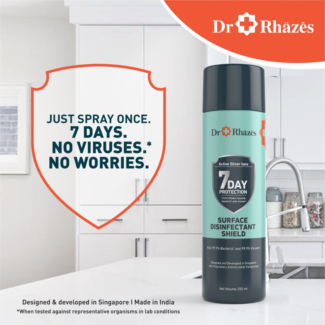 Dr Rhazes 7 Day Surface Disinfectant Shield