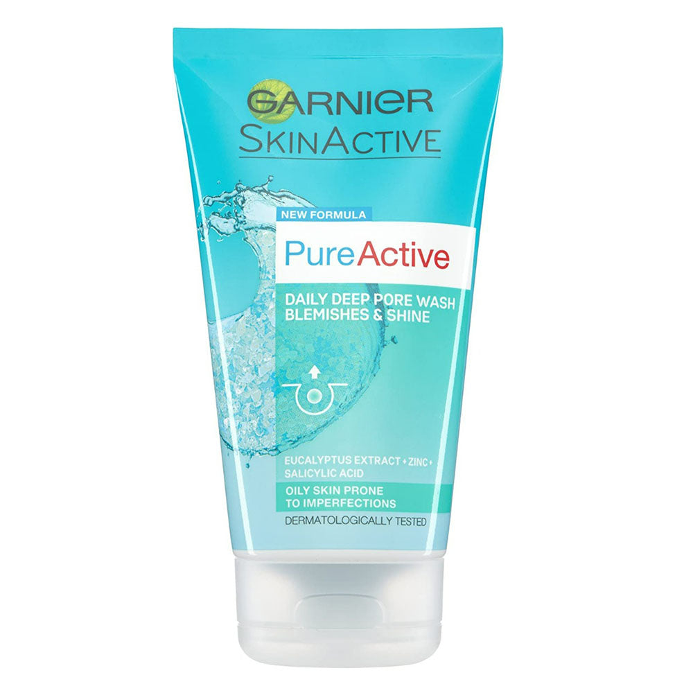 Garnier Pure Active Anti-Blackhead Deep Pore Face Wash (150ml)