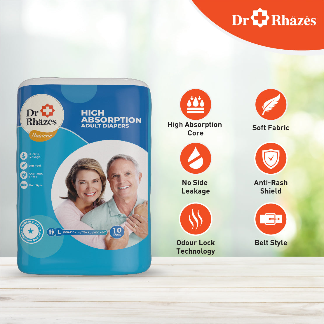 Dr Rhazes Adult Diaper - Large