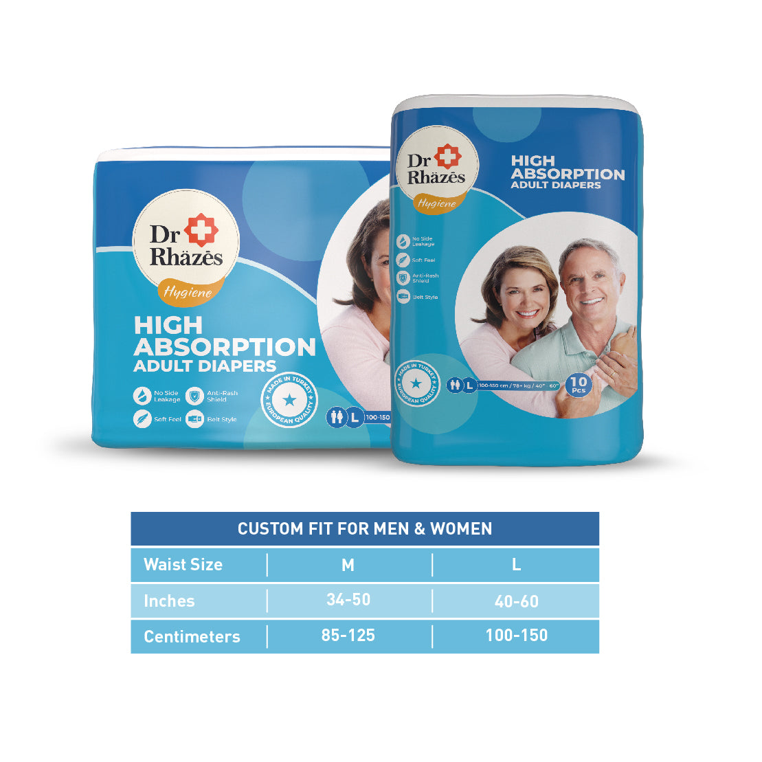 Dr Rhazes Adult Diaper - Large
