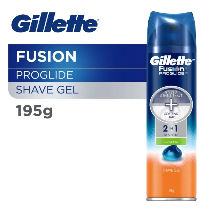 Gillette Fusion ProGlide Sensitive 2 in 1 Shave Gel (195gm)