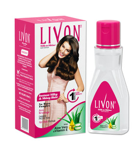 Livon Hair Serum with Argan Oil & Vitamin E for Women & Men, For Frizz Free, Smooth & Glossy Hair, Moisturizes & Detangles Hair, All Hair Types