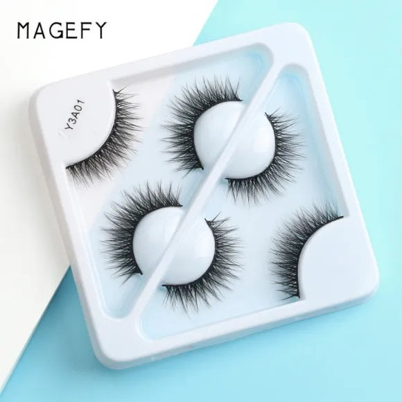 MAANGE 3 Pair 3D Eyelashes - Y3A01