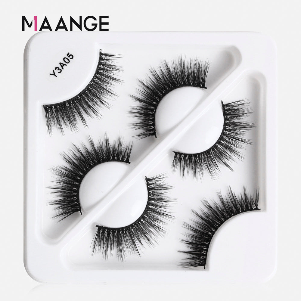 MAANGE 3 Pair 3D Eyelashes - Y3A05
