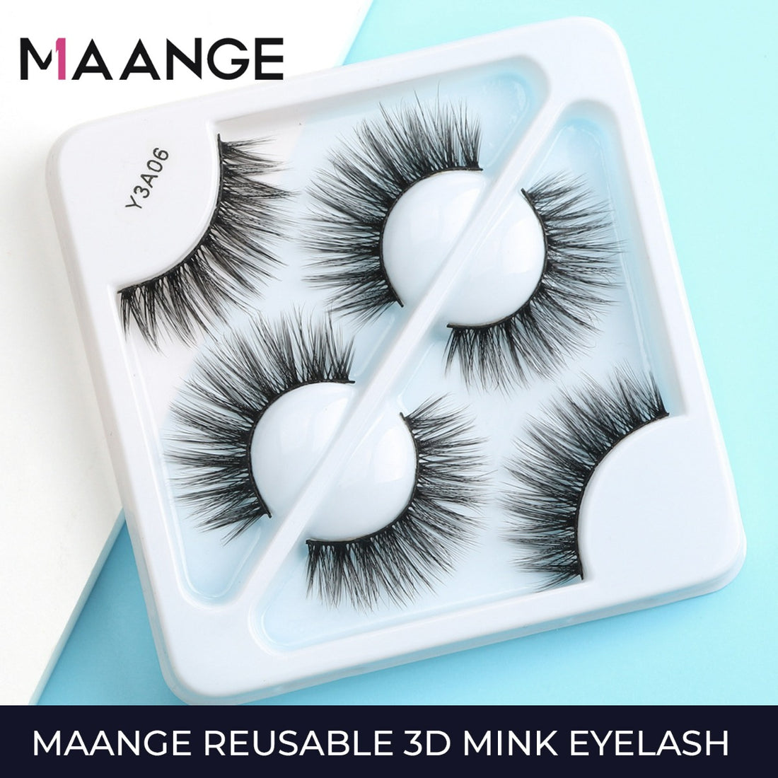 MAANGE 3 Pair 3D Eyelashes - Y3A06