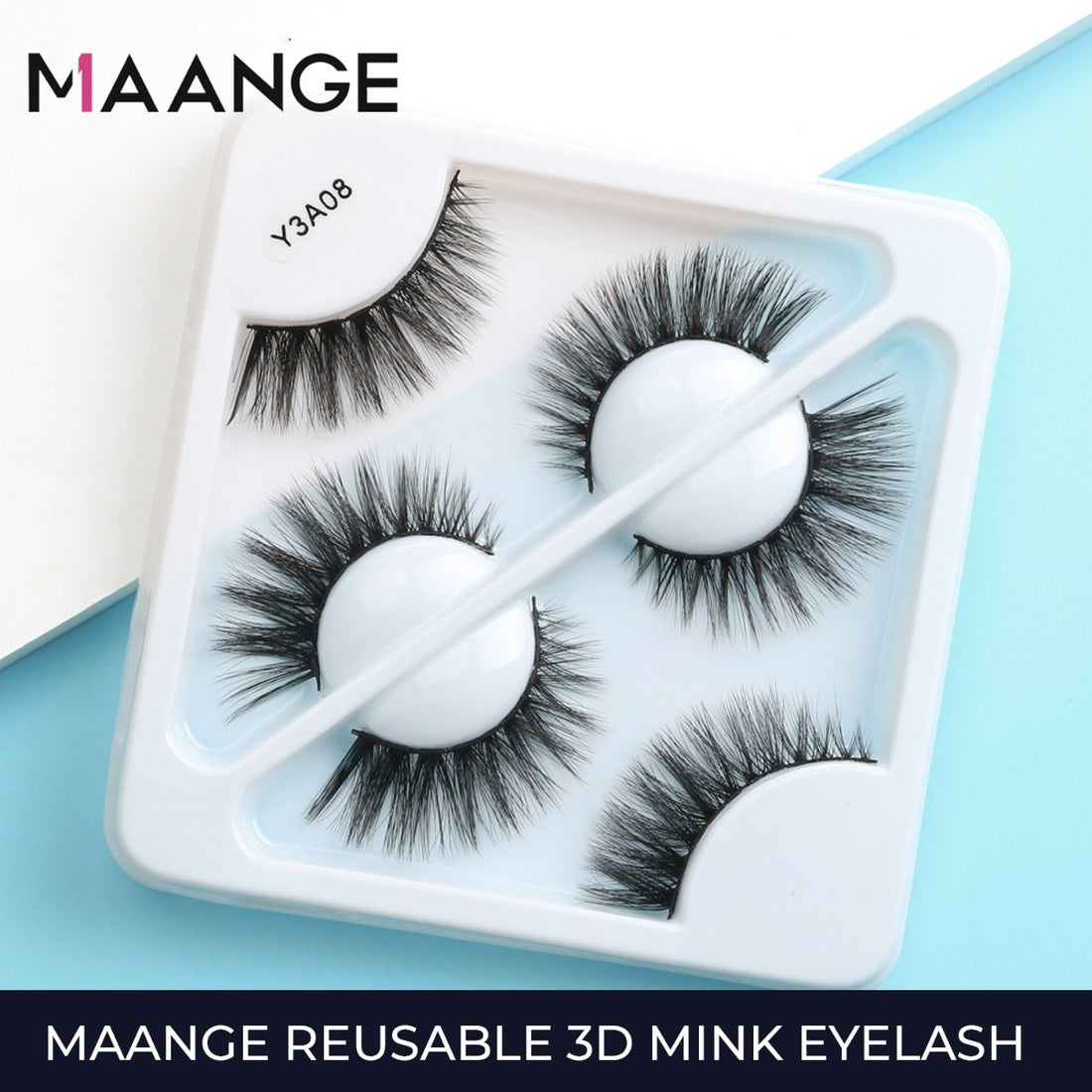 MAANGE 3 Pair 3D Eyelashes - Y3A08