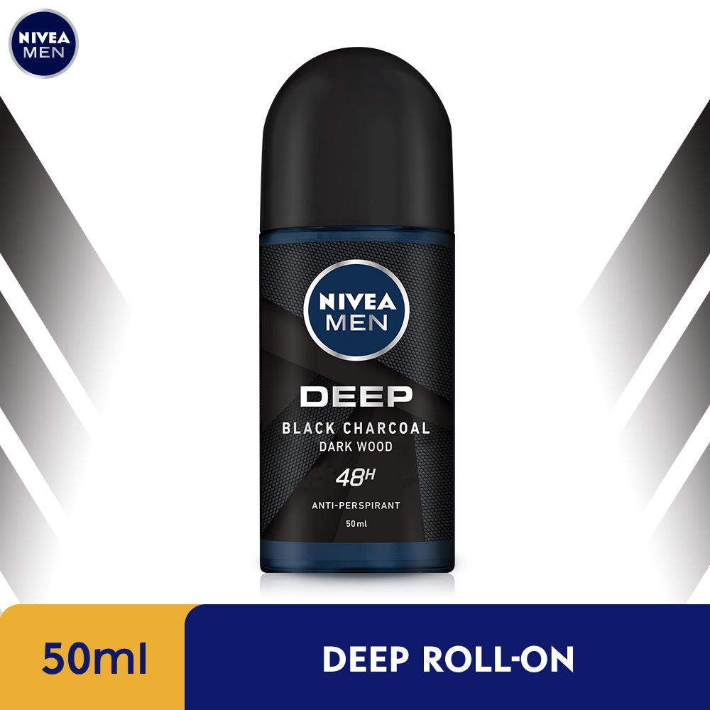 Nivea Men Deep Black Charcoal Darkwood Roll on (50ml)