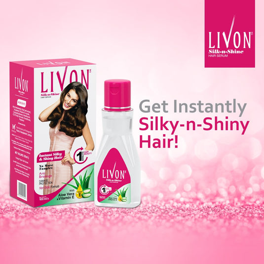Livon Hair Serum with Argan Oil & Vitamin E for Women & Men, For Frizz Free, Smooth & Glossy Hair, Moisturizes & Detangles Hair, All Hair Types