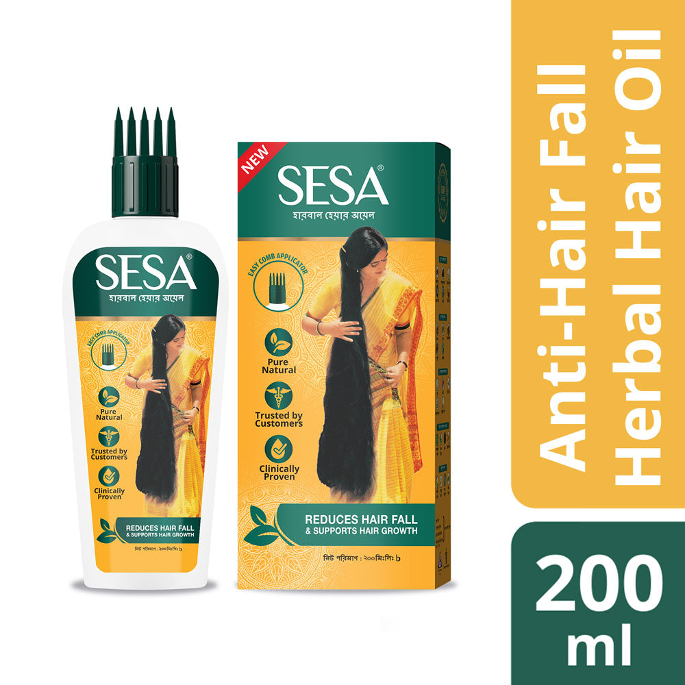 SESA Herbal Hair Oil 200ml and (FREE Onion Anti-Hair Fall Shampoo 100ml)