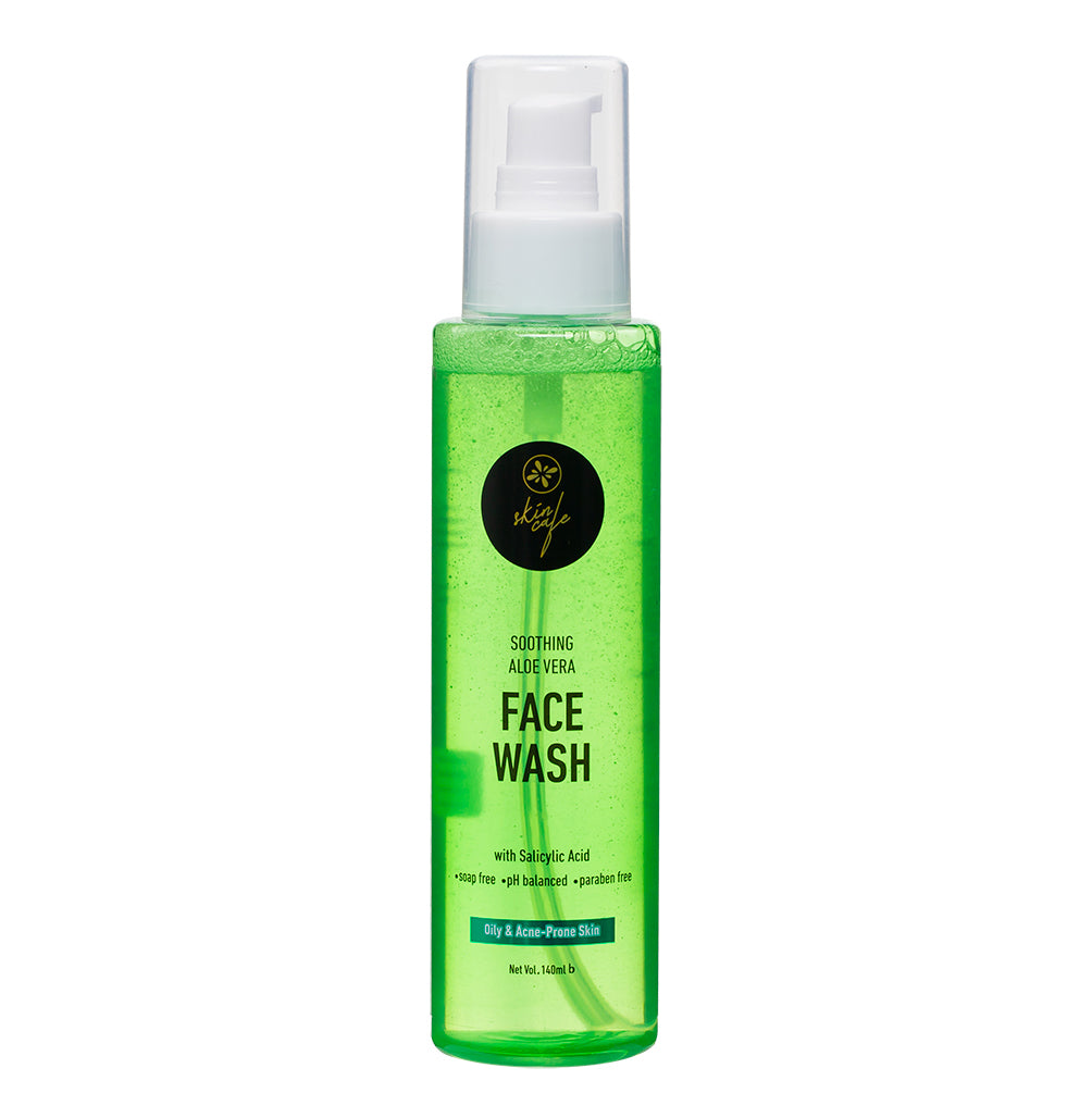 Skin Cafe Soothing Aloe Vera Facewash with Salicylic Acid (140ml) – OHSOGO