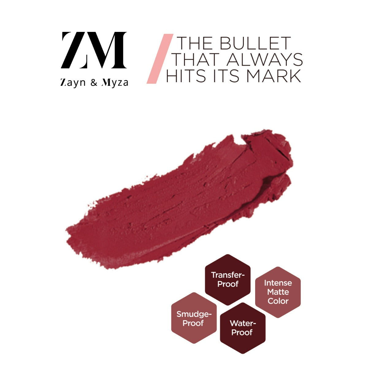 Zayn & Myza Transfer-proof Power Matte Lipstick (3.2g)