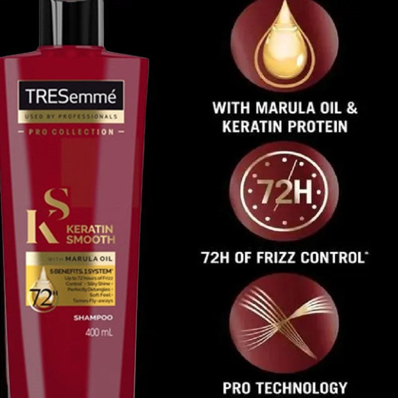 Tresemme Pro Collection Keratin Smooth With Marula Oil Shampoo (400ml)