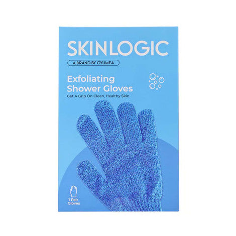 Skinlogic Exfoliating Shower Gloves 1 Pair - Blue