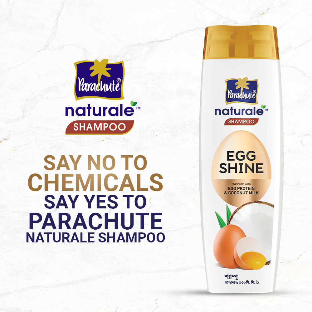 HAIR CARE BUNDLE - Parachute Naturale Shampoo Egg Shine 330ml &amp; Aloe Vera Enriched Coconut Hair Oil 250ml