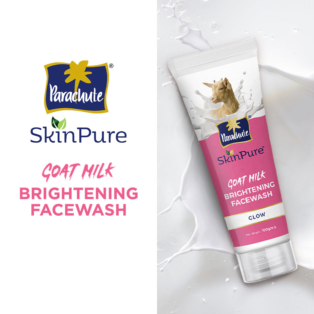 Parachute SkinPure Goat Milk Brightening Facewash (Glow) 50gm (Buy 3 Get 1 Free)