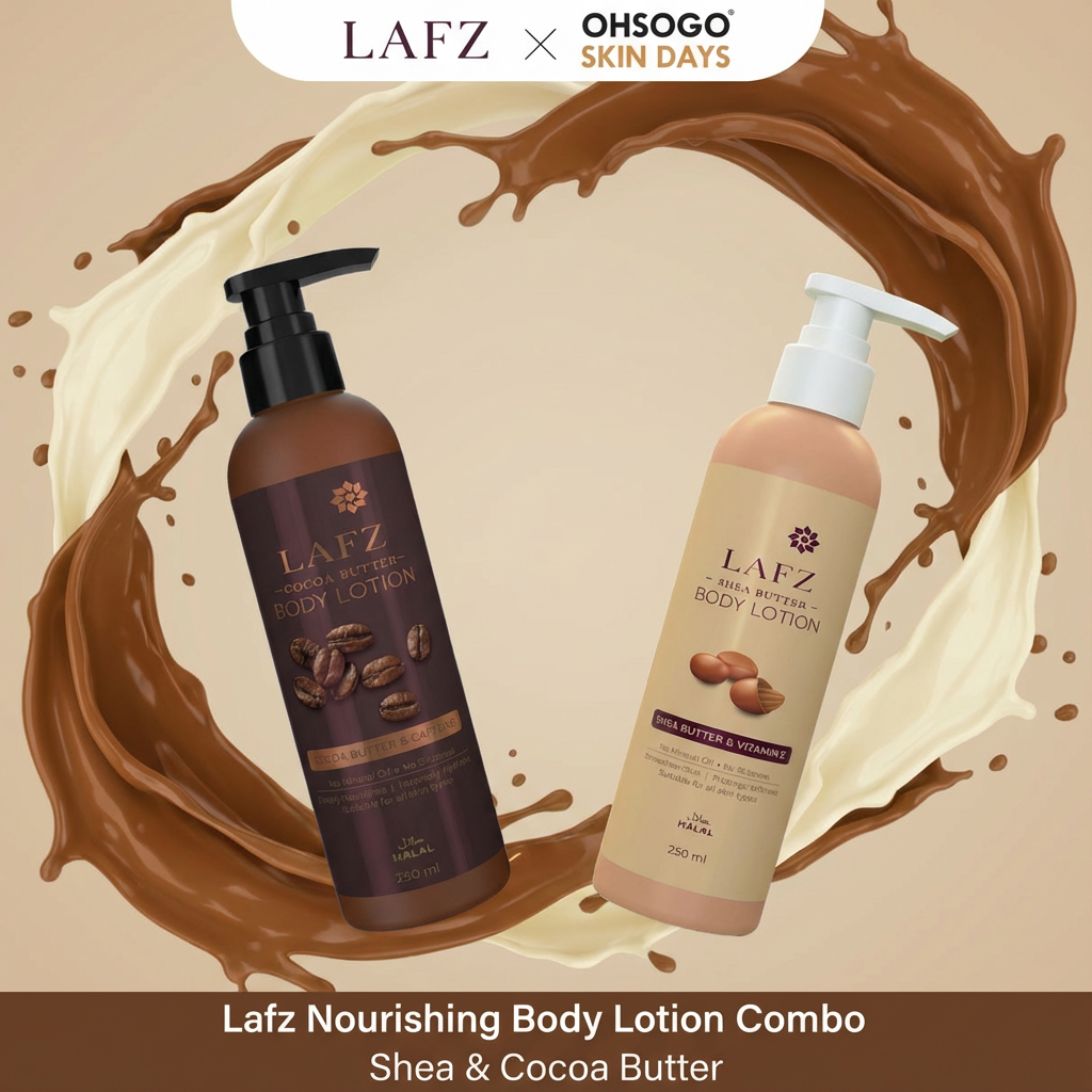 Lafz Nourishing Body Lotion Combo – (250ml x 2) Shea &amp; Cocoa Butter