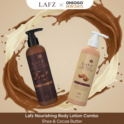 Lafz Nourishing Body Lotion Combo – (250ml x 2) Shea &amp; Cocoa Butter