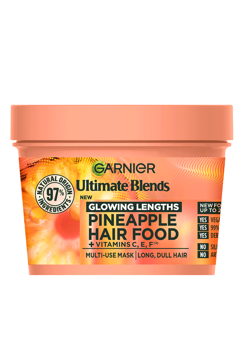 Garnier Ultimate Blends Glowing Lengths Pineapple Hair Food + Vitamin C, E, F Multi-Use Mask 400ml
