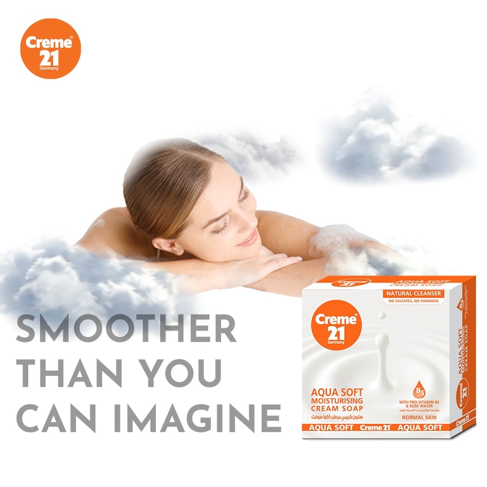 Creme 21 Aqua Soft Moisturizng Cream Soap (100gm)