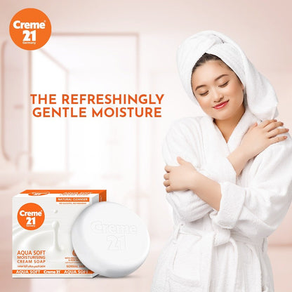 Creme 21 Aqua Soft Moisturizng Cream Soap (100gm)