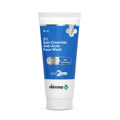 The Derma Co 2% Salicylic Acid + 2% Niacinamide Sali-Cinamide Anti-Acne Face Wash (80ml)