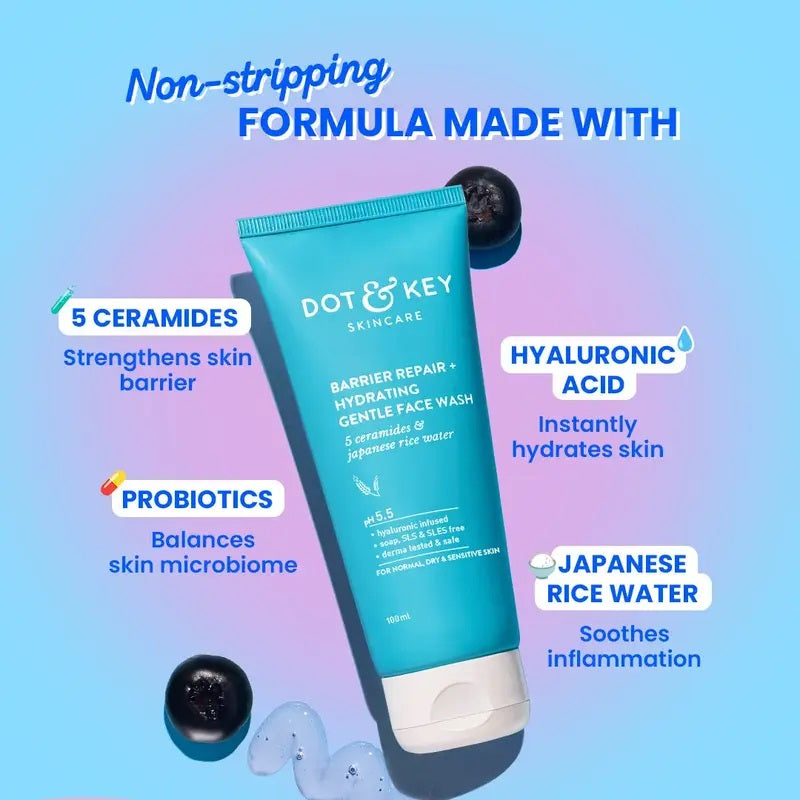 Dot &amp; Key Barrier Repair Gentle Hydrating Face Wash (100ml)