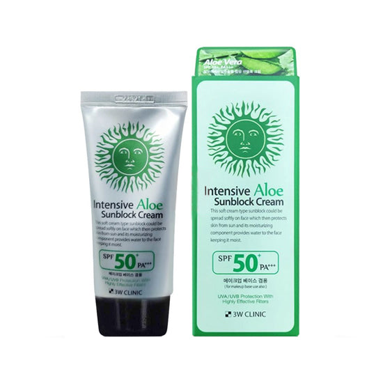 3W Clinic Intensive Aloe Sunblock Cream SPF50+ PA+++ 70ml