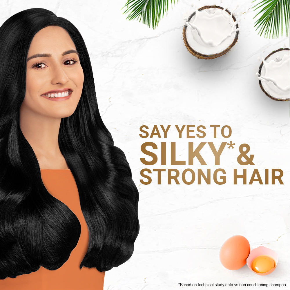 HAIR CARE BUNDLE - Parachute Naturale Shampoo Egg Shine 330ml &amp; Aloe Vera Enriched Coconut Hair Oil 250ml
