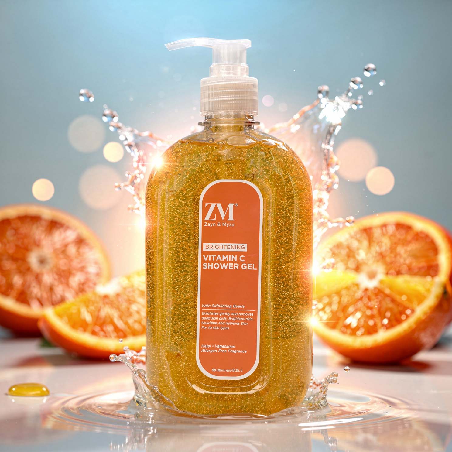 Buy Zayn &amp; Myza Vitamin C Brightening Shower Gel 500ml &amp; Get ZM Vitamin Face Wash 100ml - Free