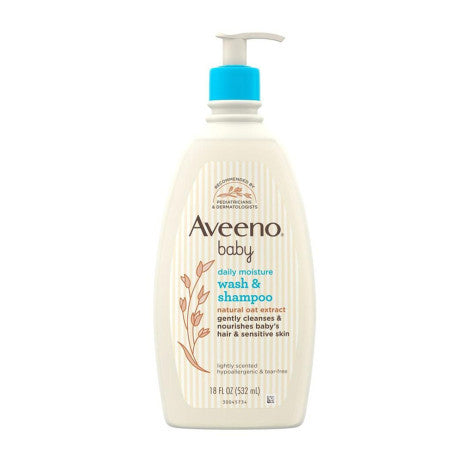Aveeno Baby Daily Moisture Wash &amp; Shampoo 532ml
