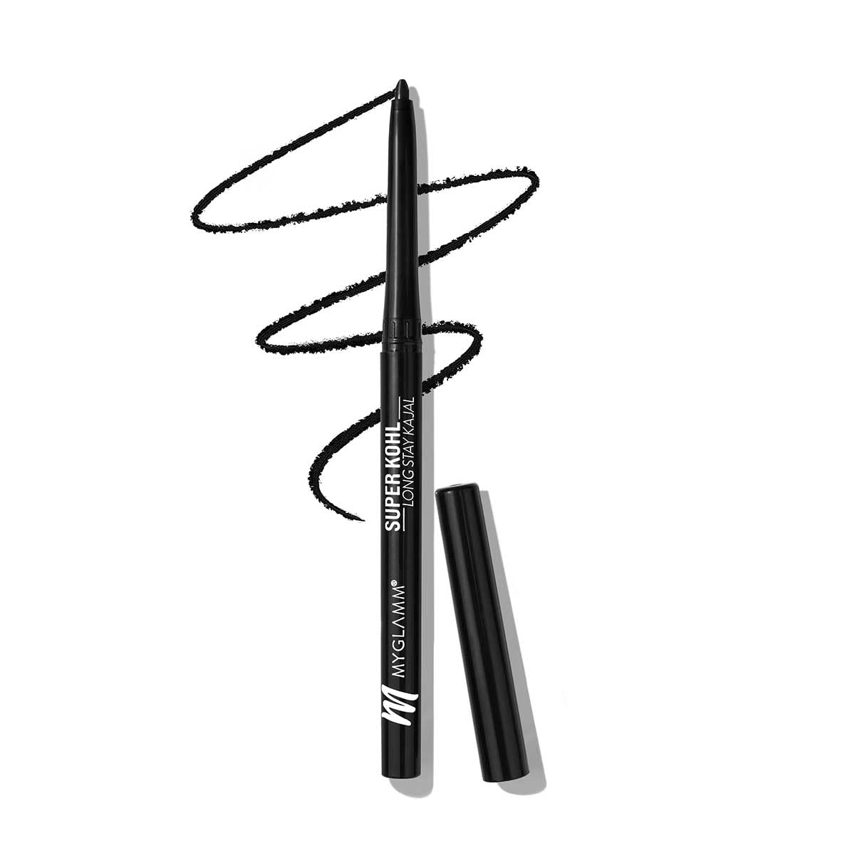 MyGlamm Super Kohl Long Stay Kajal Matte Finish - Black (0.3gm)