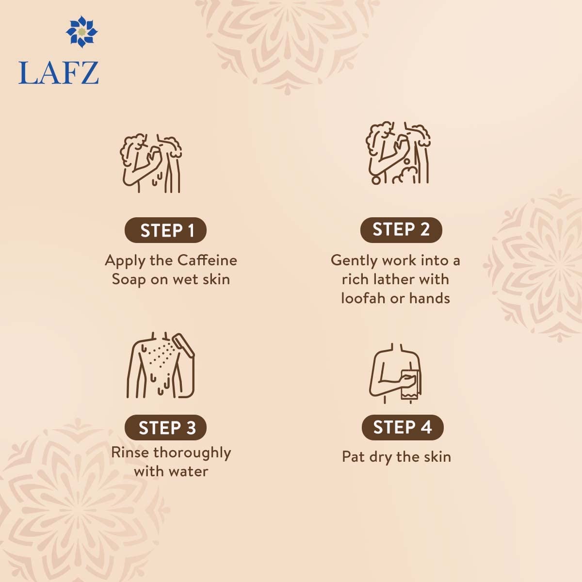 Lafz Caffeine Soap (100gm) BD - Pack of 02