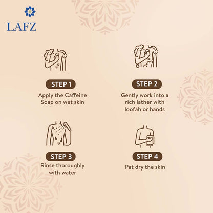 Lafz Caffeine Soap (100gm) BD - Pack of 02