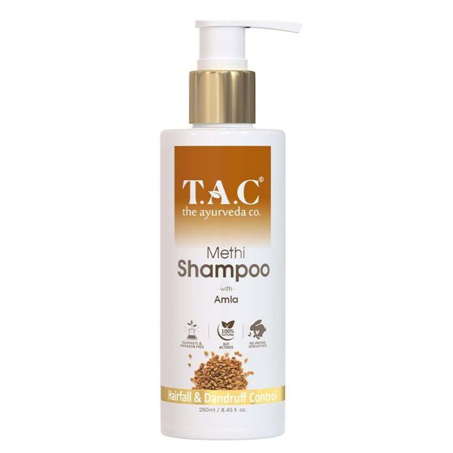 TAC - The Ayurveda Co. Methi Hair Oil &amp; Shampoo with Amla for Hairfall and Dandruff Control