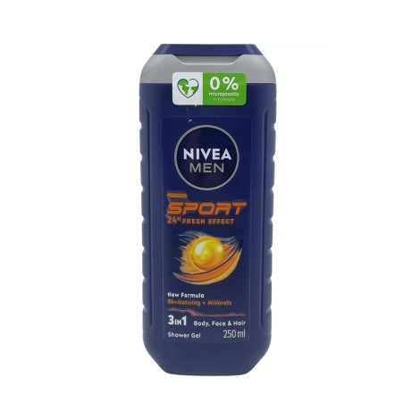 Nivea Men Sport 24h Fresh Effect Shower 3in1 Shower Gel 250ml