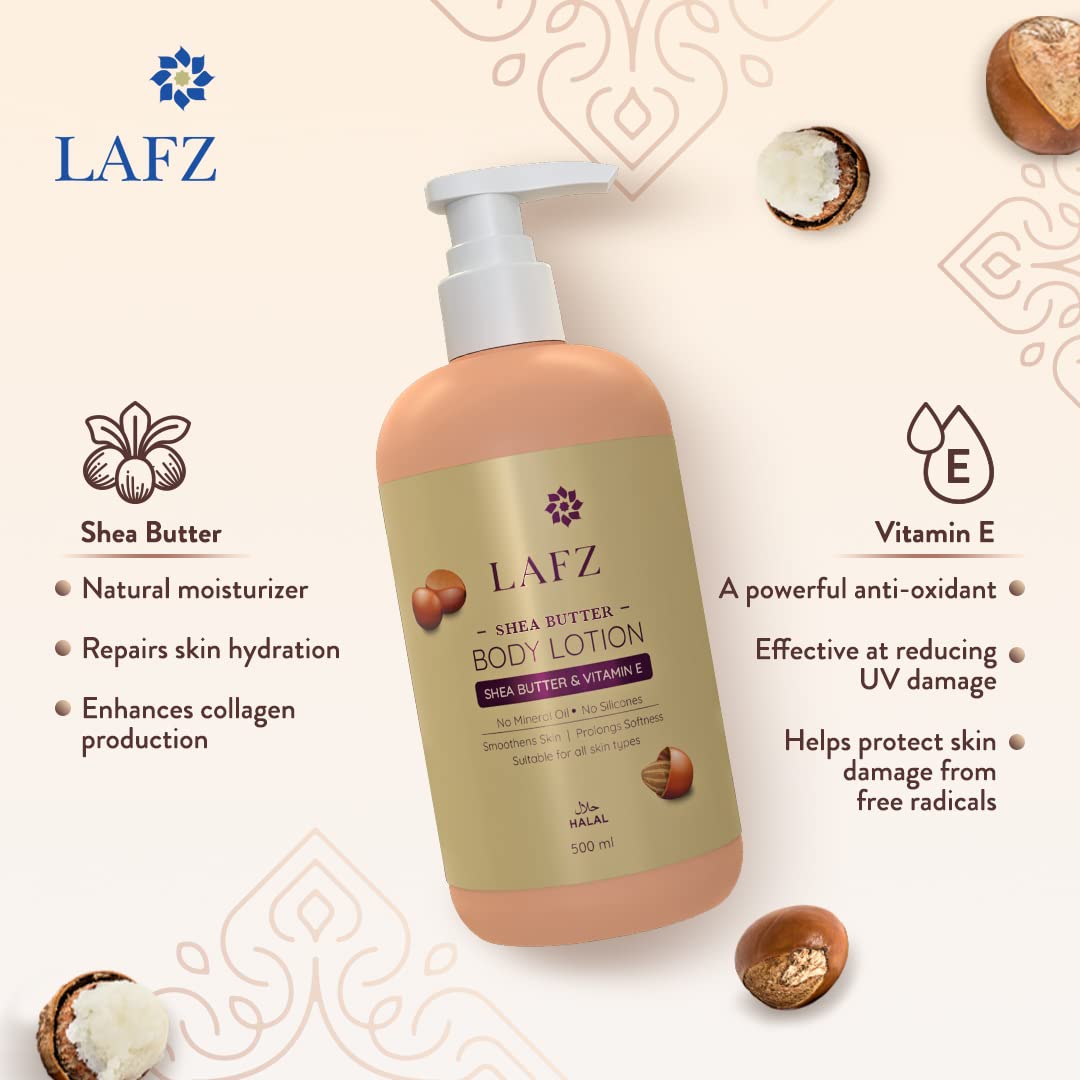 Lafz Body Lotion - Shea Butter (500ml) B1G1