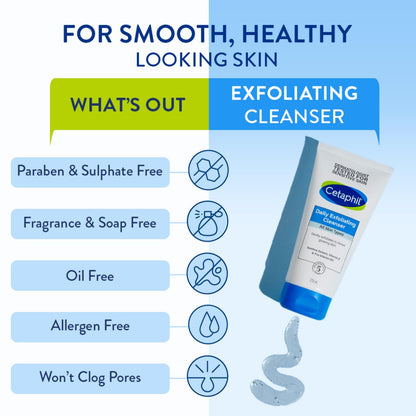 Cetaphil Face Wash Daily Exfoliating Cleanser (178ml)