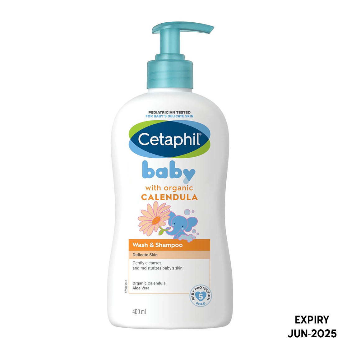 Cetaphil Baby Wash and Shampoo with Natural Calendula (400ml)