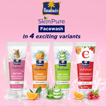 Parachute SkinPure Goat Milk Brightening Facewash (Glow) 50gm (Buy 3 Get 1 Free)