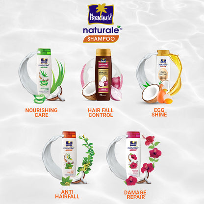 Parachute Naturale Shampoo Anti Hair Fall 340ml (FREE Goat Milk Facewash - GLOW - 50gm)