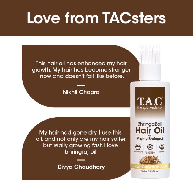 TAC- The Ayurveda Co. Bhringabali Shampoo, Oil &amp; Conditioner for Hair Growth