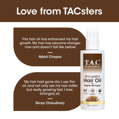 TAC- The Ayurveda Co. Bhringabali Shampoo, Oil &amp; Conditioner for Hair Growth