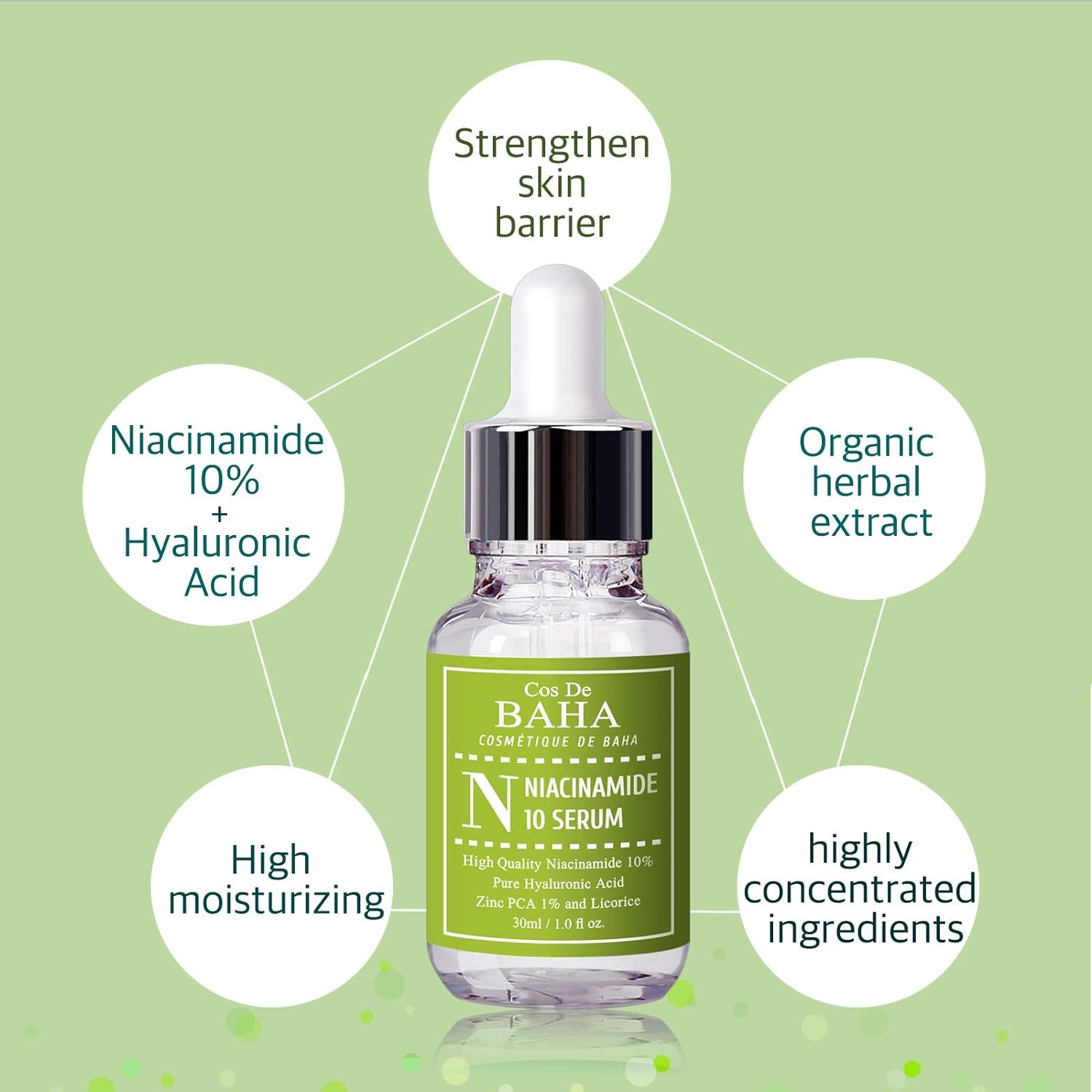 Cos De BAHA Niacinamide 10% + Zinc 1% Serum (30ml)