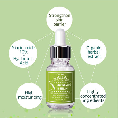 Cos De BAHA Niacinamide 10% + Zinc 1% Serum (30ml)
