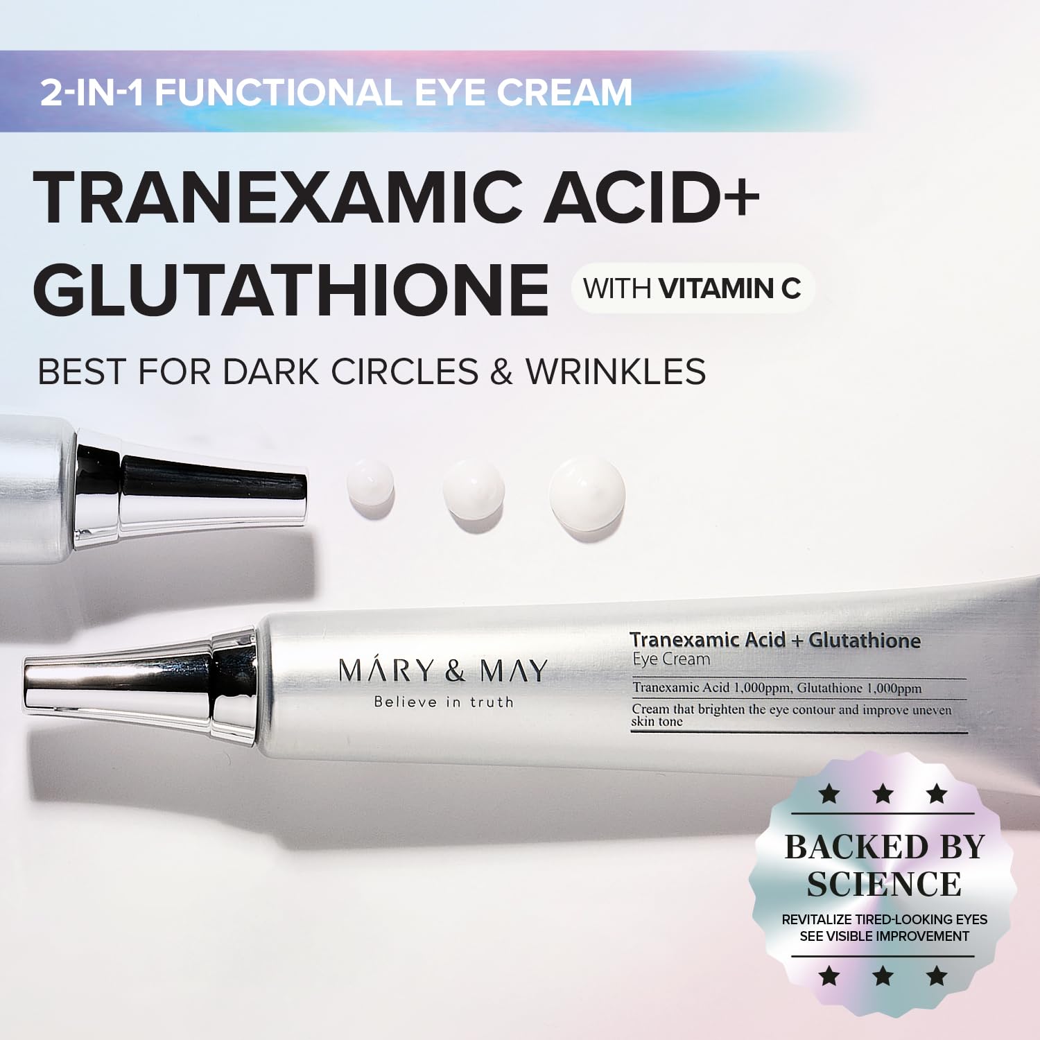 Mary&May Tranexamic Acid+Glutathion Eye Cream 12gm (Mini) OHSOGO Mary&May Tranexamic Acid+Glutathion Eye Cream 12gm (Mini) OHSOGO