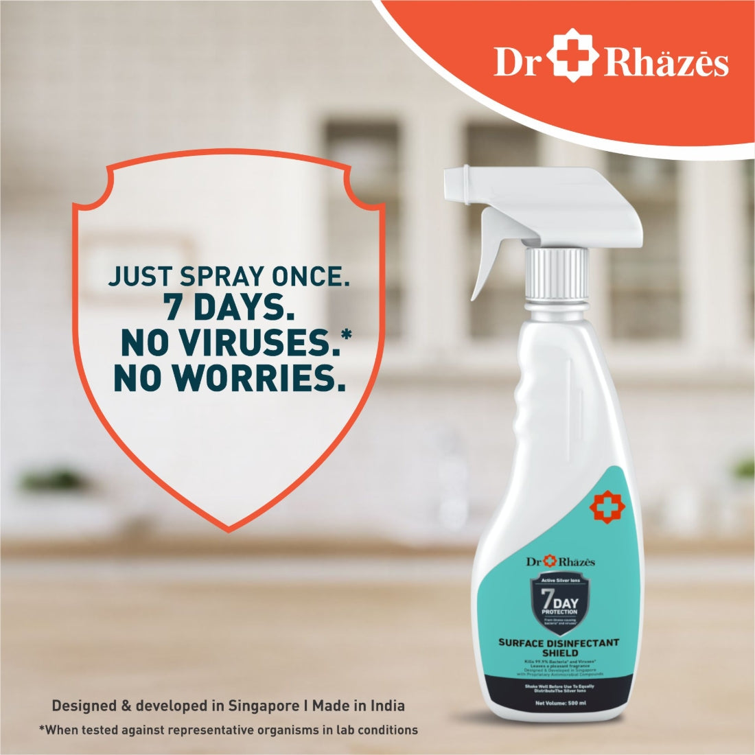 Dr Rhazes 7 Day Surface Disinfectant Shield - Trigger Spray
